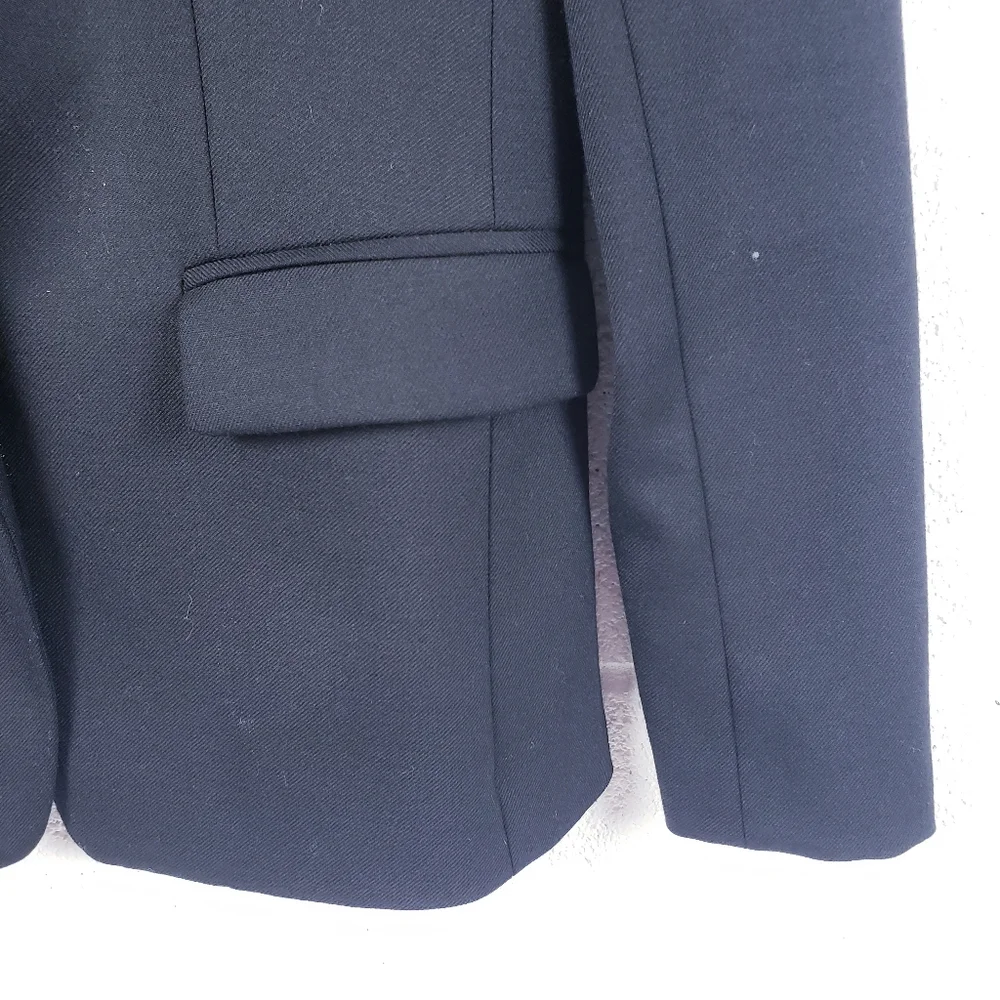 J.CREW Womens Regent Blazer Wool Black B0323‎ Size 00